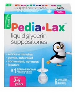 CB Fleet Pedia-Lax Liquid Glycerin Suppositories - Pedia-Lax Liquid Glycerin Fleet Suppository - 190B