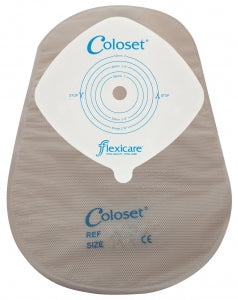 Flexicare Coloset C1 1-Piece Closed Pouch with Barrier - Coloset C1 1-Piece Closed Pouch with Comfort Net Backing and Filter, Clear - 00-911-110U