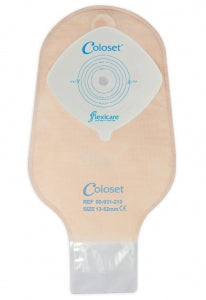 Flexicare Coloset D1 (1PC) Extended Wear Drainable Pouches - Coloset 1-Piece Extended-Wear Drainable Pouch, Clear Film with Nonwoven Backing - 00-971-020U