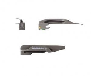 Flexicare BriteBlade Pro Blades - BriteBlade Pro Laryngoscope Blade, Wis-Hipple, Fiber Optic Handle, Blade Size 1, Single Use - 040-00-1210U