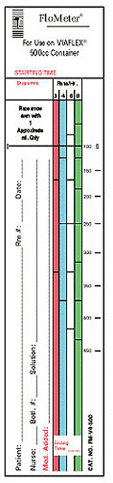 Flo-Meter Iv Label Compatible With 10"00 Ml Abbott/Lifecare Ii Paper Removable 1 1/2" X 10 White 1000 Per Box