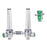 Aluminum Dual Oxygen Flowmeters