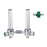 Aluminum Dual Oxygen Flowmeters