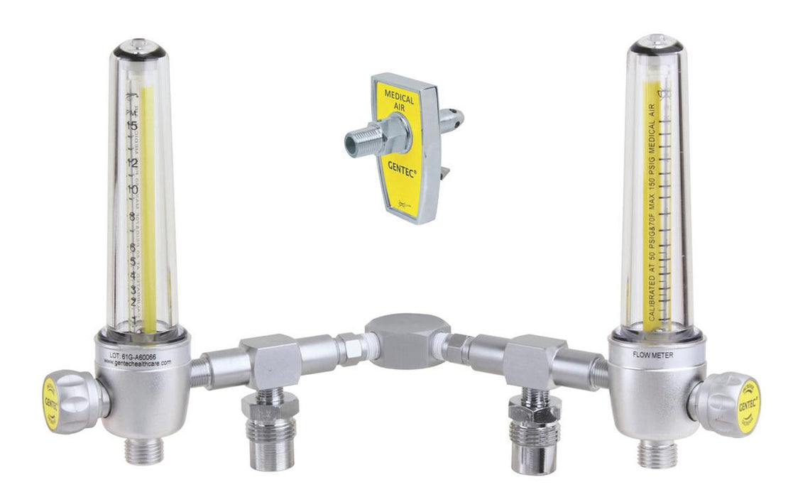 Aluminum Dual Air Flowmeters