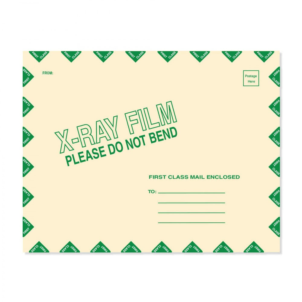 X-Ray Film Mailer String & Button W/ Green Diamond Border Material: 11Pt Manila Dimensions: 11" X 13" 50 / Case