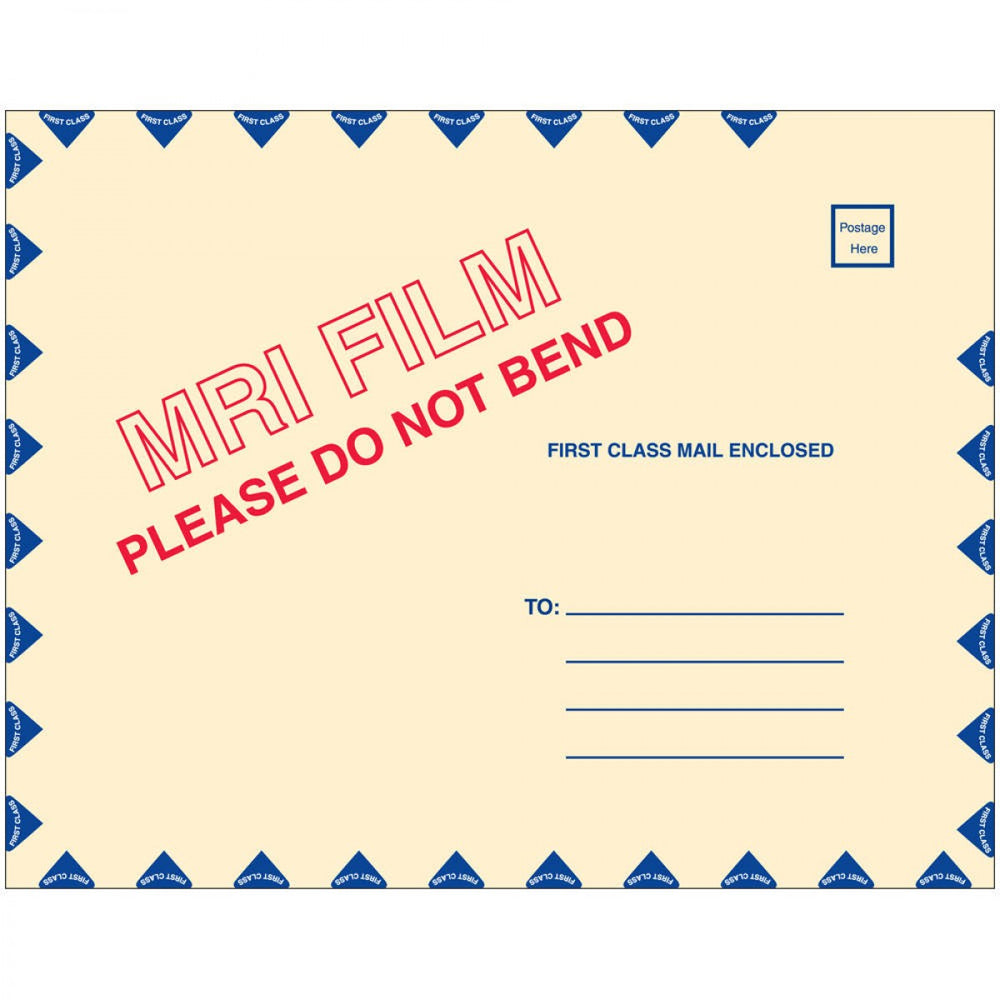 X-Ray Film Mailer Self-Sealing Open End W/ Blue Diamond Border Material: 11Pt Manila Dimensions: 15" X 18" 50 / Case