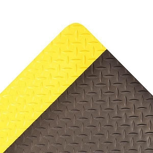 Superior Manufacturing Diamond-Tuff Antifatigue Mats - Diamond-Tuff Antifatigue Mat, Black and Yellow, 3' x 5' - 509 3X5 YELLOW/BLACK