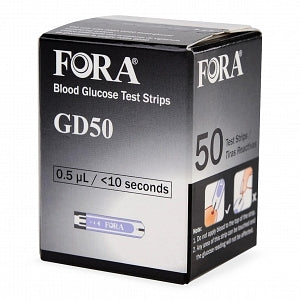 FORA GD50 Blood Glucose Monitoring System - Test Strips for GD50 Blood Glucose Monitoring System - 810-4286201-003