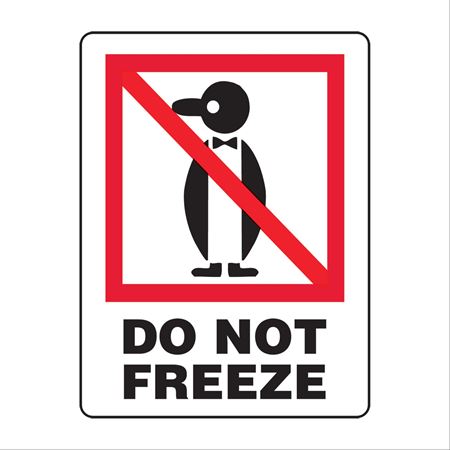 Freezer Communication Labels Do Not Freeze" - White - 3"W x 4"H