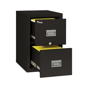 FireKing Patriot Vertical File Cabinet - CABINET, FILE, FIREPRF, VRTCL, 2DRAWER, BLACK - 2P1825-CBL