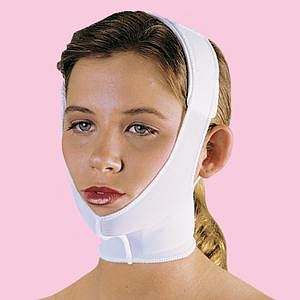 Frank Stubbs Facial Compression Garment - Spandex Facial Wrap, Soft-Flex, White - 2002