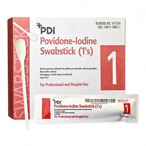 PDI Povidone-Iodine Swabsticks - Povidone Iodine Swabstick, 10%, 027866- - S41350