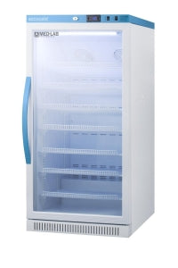 Accucold Upright One-Door Lab Refrigerators - Accucold Upright Medical-Laboratory Refrigerator with Glass Door, 8 cu. ft. - ARG8ML