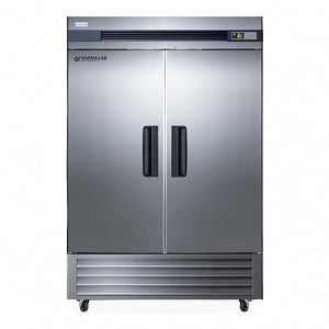 Accucold Upright Two-Door Lab Refrigerators - Accucold Medical-Laboratory Refrigerator with 2 Solid Doors and 4 Wheel Casters (2 Locking), 49 cu. ft. - ARS49ML