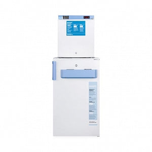 Summit 20" Wide All-Refrigerator and All-Freezer Combination - All-Refrigerator and All-Freezer Combination with Data Logger, Vaccine-Grade, White, 5.5 cu. ft. - FF511L-FS24LSTACKMED2