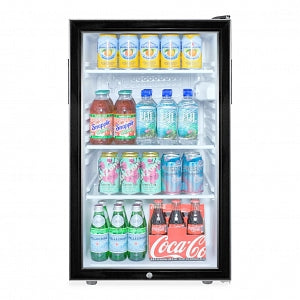 Summit 20" Wide All-Refrigerator - 20" Wide All-Refrigerator, Black with Glass Door, 4.1 cu. ft. - SCR500BL7