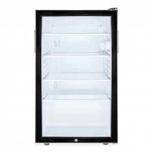 Summit 20" Wide All-Refrigerator - 20" Wide All-Refrigerator, Black with Glass Door, 4.1 cu. ft. - SCR500BL7