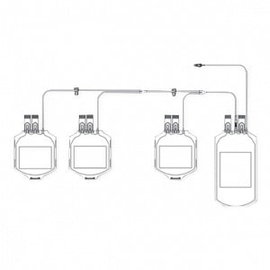 Fresenius Fenwal Quad Plasma Containers - Fenwal Quad Plasma Collection / Transfer Containers with Male Luer - 4R2255P