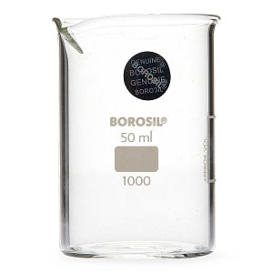 Foxx Life Sciences Borosil Griffin Low Form Beakers with Spout - Borosil Griffin Low Form Beaker with Spout, 50 mL - 1000D12