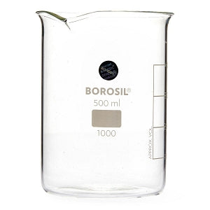 Foxx Life Sciences Borosil Griffin Low Form Beakers with Spout - Borosil Griffin Low Form Beaker with Spout, 500 mL - 1000D24