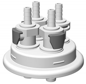 Foxx Life Sciences VersaCap 83mm Caps & Adapters - ADAPTER INSERT, VESACAP 83, 1/4" HB X4 - 205-3006-RLS