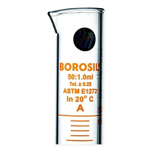 Foxx Life Sciences Borosil Graduated Measuring Cylinders - Borosil Graduated Measuring Cylinder with Hexagonal Base, USP Class A, 50 mL, 5/Case - 3026012A