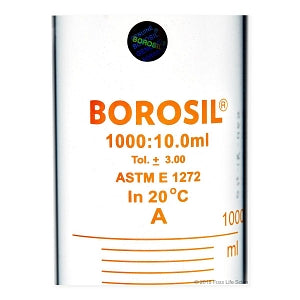 Foxx Life Sciences Borosil Graduated Measuring Cylinders - Borosil Graduated Measuring Cylinder with Hexagonal Base, USP Class A, 1000 mL, 4/Case - 3026029A