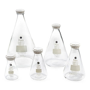 Foxx Life Sciences PUREGRIP Erlenmeyer / Conical Flasks - PUREGRIP Erlenmeyer / Conical Borosilicate Glass Flask with GL45 Screw Cap, 250 mL - 5021021-FLS