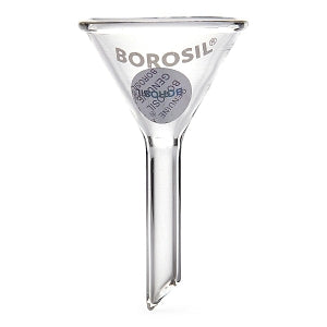 Foxx Life Sciences Borosil Plain Short Stem Funnels - Borosil Plain Short Stem Funnel with 60° Bowl Angle and 35 mm Cup Volume - 6140058