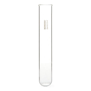 Foxx Life Sciences Borosil Round Bottom Test Tubes with Rims - Borosil Round Bottom Clear Borosilicate Test Tube with Rim, 25 mm O. D. x 150 mm L, 55 mL Volume, 200/Case - 9800U08