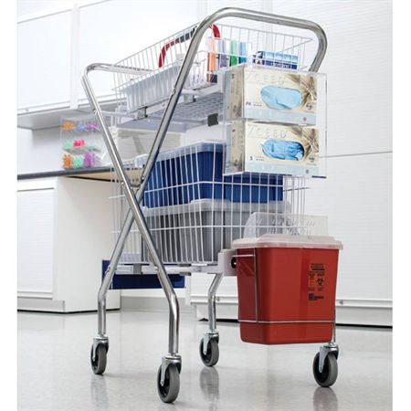 FlexyCart Lightweight Phlebotomy Cart Deluxe - 19.5"W x 30"L x 38"H