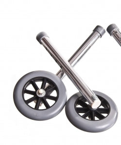 Medline Walker Foot Piece Extension Sets - Walker Foot Piece Extension Set with 5" Wheels, 7/8" Frame - G07724