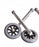 Medline Walker Foot Piece Extension Sets - Walker Foot Piece Extension Set with 5" Wheels, 7/8" Frame - G07724