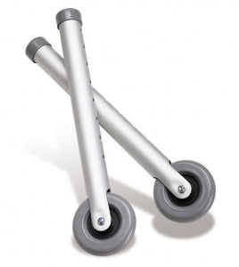 Medline 3" Wheels For Walkers - Footpiece Set with 3" Wheels for Walkers - G07731G