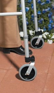 Medline Casters for Walkers, 5" - 5" Swivel Casters with Glide Brakes for Walkers - G07810-8