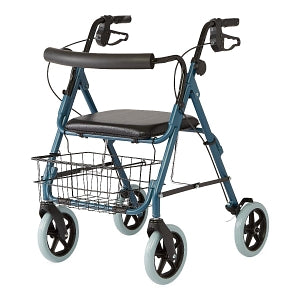 Medline Guardian Deluxe Rollators with 8" Wheels - Guardian Rollator, Deluxe, Aluminum, Blue - G07887B