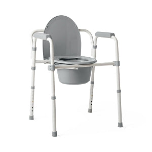 Medline 3-in-1 Folding Commodes - 3-in-1 Folding Steel Commode, 350 lb. Weight Capacity - G1-200X1