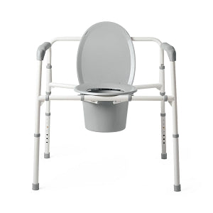 Medline Steel Bariatric Commode - COMMODE, ELONGATED, 24IN WIDE, 650 LB CAP - G1-201LBX1