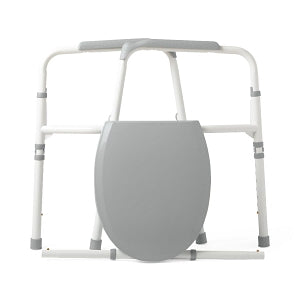 Medline Steel Bariatric Commode - COMMODE, ELONGATED, 24IN WIDE, 650 LB CAP - G1-201LBX1