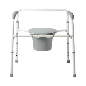 Medline Steel Bariatric Commode - COMMODE, ELONGATED, 24IN WIDE, 650 LB CAP - G1-201LBX1