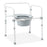 Medline 3-in-1 Folding Commodes - 3-in-1 Folding Steel Commode, 350 lb. Weight Capacity, Elongated - G1-202ELX4