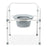 Medline 3-in-1 Folding Commodes - 3-in-1 Folding Steel Commode, 350 lb. Weight Capacity, Elongated - G1-202ELX4