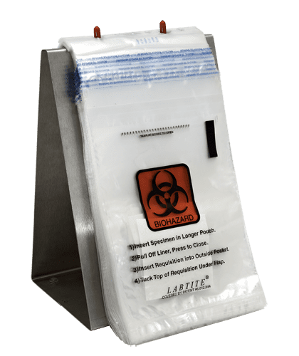 BAG, 6X10", 2MIL, LABTITE, W/ABSORBENT, PAD