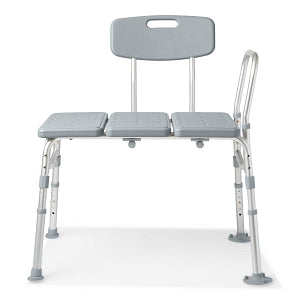 Medline Transfer Bench with Back - Knockdown Transfer Bench, 400 lb. Weight Capacity - G3-100KBX2