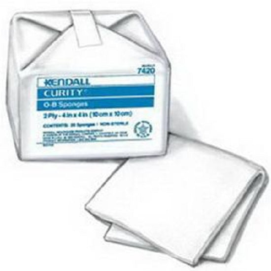 Covidien Curity Non-Sterile O-B Sponge 4" x 4" - 100 Per Package