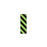 Key Surgical Patterned Sheet Tape - 1/4" Sheet Tape, Black / Lime Green Stripes - T-320-0913