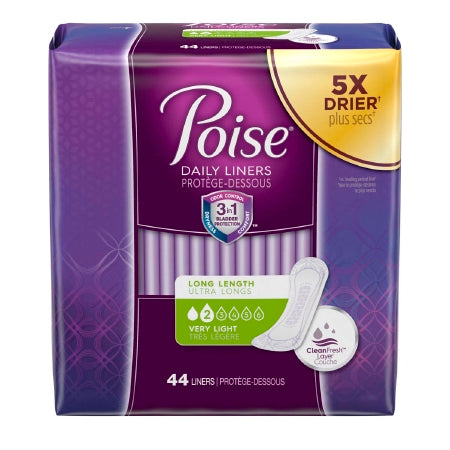 Kimberly-Clark Very Light Poise Liners - PAD, POISE PANTILINER VERY LIGHT LONG 44 - 19304