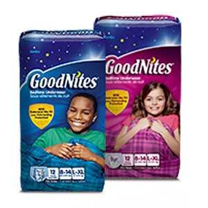 Kimberly-Clark Goodnites Youth Underpants - DBM-UNDERWEAR, BEDTIME, GOODNITES, GIRL, LG/ - 30714