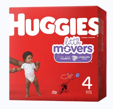 Kimberly-Clark Huggies Little Movers Diapers - DIAPER, LITTLE MOVERS, STEP 4, JUMBO PK - 49679