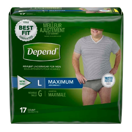 Kimberly-Clark Depend Briefs - Depend Brief, Super, Male, Size L, 35" - 43" - 47926